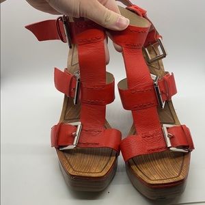 Red Matiko Wedges Size 10